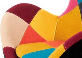 Elegancki fotel wypoczynkowy do salonu Butterfly Patchwork