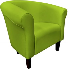 Fotel Milo tkanina Eko-skóra elegancki fotel do salonu i gabinetu : Kolor nogi - Venge, Kolor tkaniny - EKO-SKÓRA - 5D, Wysokość nogi - 15 cm