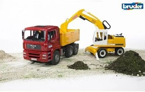 Ciężarówka Bruder MAN TGA z koparką Liebherr,1:16, 73 x 18,5 x 23 cm