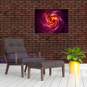 Obraz świecącej nowoczesnej abstrakcji (70x50 cm)