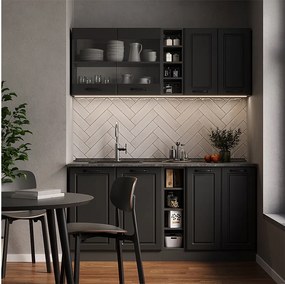 Pojedyncza kuchnia antracytowy dom wiejski/antracyt 160x46x81.6 r-line