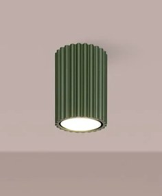 Zielona nowoczesna lampa sufitowa tuba - D286-Avium