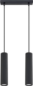 Podwójna czarna lampa sufitowa - D297 N8-L22