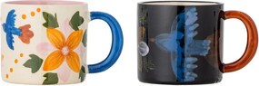 Czarno-beżowe kubki ceramiczne zestaw 2 szt. 300 ml Maricala – Bloomingville
