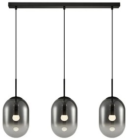 Czarna potrójna lampa wisząca - K400 D1-S87