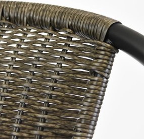 Zestaw krzeseł ogrodowych, ciemnoszarych, 2 szt