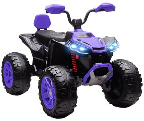 AIYAPLAY Elektryczny quad dla dzieci, 24V pojazd elektryczny z 4 kołami, reflektory, złącze USB, funkcja MP3, 6,5 km/h, 3-8 lat