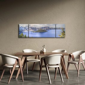 Obraz górskiego jeziora (170x50 cm)
