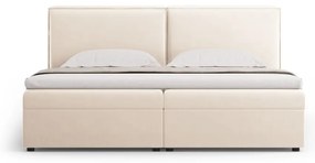 Kremowe łóżko boxspring ze schowkiem 160x200 cm Arendal – Cosmopolitan Design
