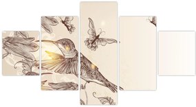 Obraz - Kolibry (125x70 cm)