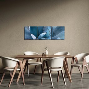 Obraz - Agawa (z zegarem) (90x30 cm)