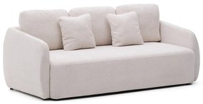 Kremowa rozkładana sofa z tkaniny szenilowej 225 cm Laira – Kave Home