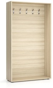 Wieszak ścienny BORDER, 5 haczyków, naturalny dąb