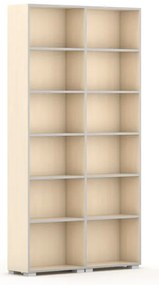 Biblioteka SILVER LINE, 2 kolumny, 2230 x 1200 x 400 mm, brzoza