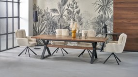Stół rozkładany BARON 200(350)x100 orzechowy/czarny HALMAR