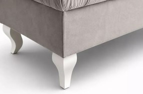 Elegancki podnóżek 90 cm głęboko pikowany w stylu glamour