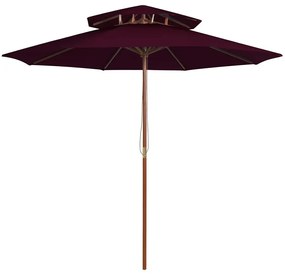 Bordowy okrągły parasol ogrodowy - Baldar