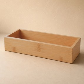 Organizer biurkowy bambusowy, 15 x 38 x 7 cm