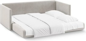 Beżowa aksamitna rozkładana sofa 209 cm Shannon – Cosmopolitan Design