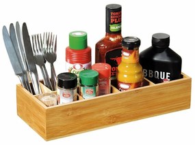 Kesper 70855 Uniwersalny organizer bambusowy, 36 x15 x 7,5 cm