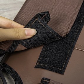 PawHut Legowisko dla psa na zewnątrz Stalowa konstrukcja 600D Oxford Tkanina Brązowe 76x61x18cm | Aosom PL