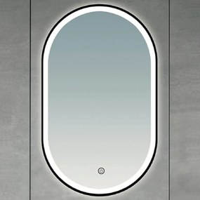 Brilagi-LED Lustro łazienkowe CANZO LED/25W/230V 50x80 cm czarne IP44 CRI 90 ściemnianie + CCT