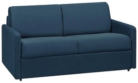Kanapa 2-osobowa z ekspresowym mechanizmem rozkładania z tkaniny CALIFE - Kolor: granatowy - Miejsce do spania: 120 cm - Materac 14 cm