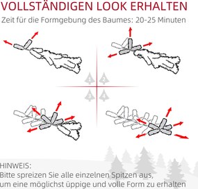HOMCOM Sztuczna Choinka świąteczna, śnieżna, wąski design, ognioodporna, 180 cm, Zielony/Biały | Aosom PL