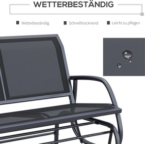 Outsunny ławka bujana huśtawka ogrodowa ławka ogrodowa krzesło bujane ławka parkowa czarna