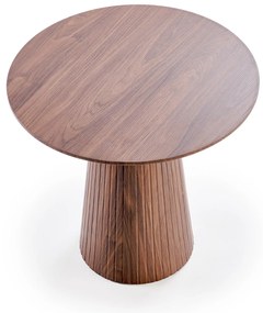 Mała ława okrągła orzechowa MDF 60/55 cm GISELA S