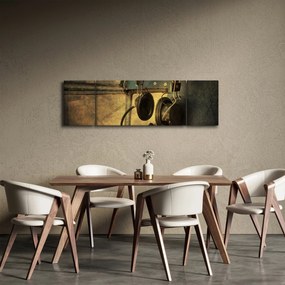 Obraz - Słuchawki lotnicze w stylu vintage (170x50 cm)