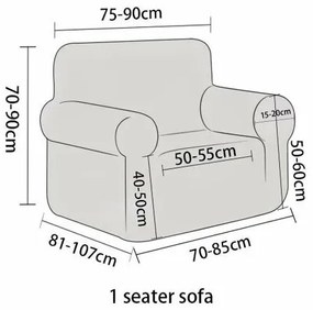 4Home Pokrowiec elastyczny na fotel Elegant niebieski, 90-140 cm + poszewka na poduszkę gratis, 90-140 cm