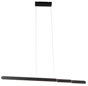 Lampa wisząca czarna z wbudowanym ściemnianym LED o regulowanej temperaturze barwowej - YipkeDesignerski Oswietlenie wewnetrzne