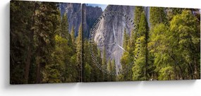 Obraz - Pod Yosemite Rock (z zegarem) (90x30 cm)