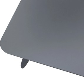 Stolik ogrodowy aluminiowy antracyt 120x60x43 cm lekki wytrzymały tarasowy