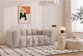 Sofa dwuosobowa BALOO, tkanina szenilowa, Beżowy