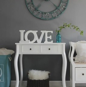 Napis LOVE, drewniane litery,