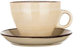 Zestaw 6 filiżanek z spodkami Palas 290 ml, kremowy