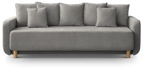 Szara rozkładana sofa ze schowkiem 231 cm Elen – Micadoni