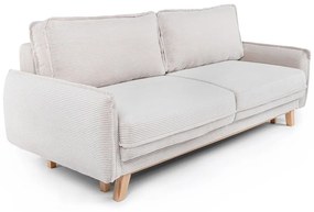 Beżowa sztruksowa rozkładana sofa 218 cm Tori – Bonami Selection