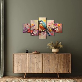 Obraz - Malowanie ptaka (125x70 cm)
