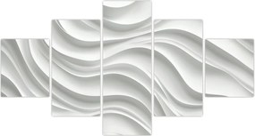 Obraz - 3D białe fale (125x70 cm)