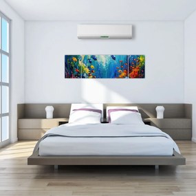 Obraz - Malowanie podwodnego świata (170x50 cm)