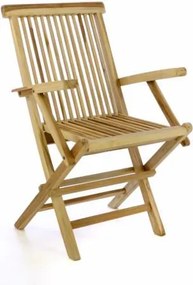 Składane krzesło ogrodowe DIVERO - drewno tekowe