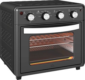 HOMCOM Minipiekarnik, Frytkownica z Powietrzem, 90-230°C, 7 Programów, Akcesoria, Czarny