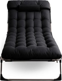 Leżak Ogrodowy VENUS 190x73 cm Czarny