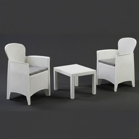 I.P.A.E-Progarden Zestaw ogrodowy AKITA, 3-częściowy, biała