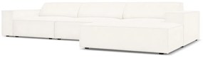Beżowy narożnik (prawostronny) z materiału bouclé Jodie – Micadoni Home