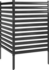 Outsunny Płot ogrodowy 2 panele 91 x 152 cm metalowy płot ochronny z słupkami i kapturkami, odporny na rdzę, czarny | Aosom PL