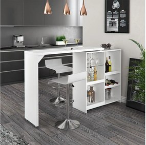 Zestaw stołu barowego biały 138x39x110.4 vega